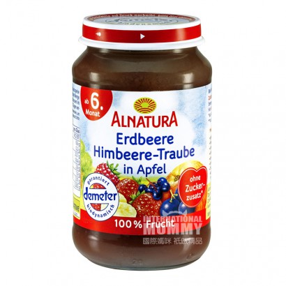 ALNATURA 德國ALNATURA有機草莓樹莓葡萄蘋果泥*6 海外本土原版