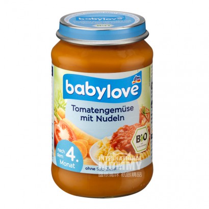 【4件】Babylove 德國寶貝愛胡蘿蔔番茄麵條泥4個月以上 海外本土原版
