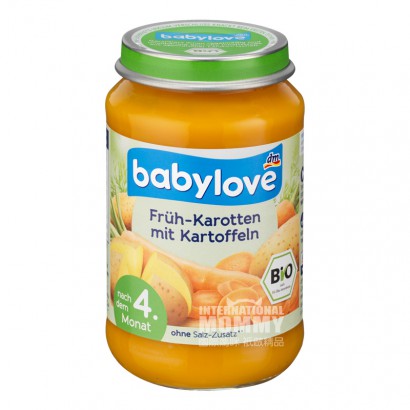 【4件】Babylove 德國寶貝愛胡蘿蔔土豆泥4個月以上 海外本土原版
