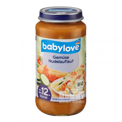 【2件】Babylove 德國寶貝愛有機蔬菜通心粉泥12個月以上 海外本土原版