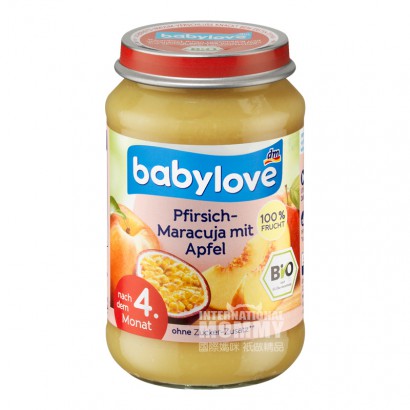 【2件】Babylove 德國寶貝愛有機蘋果桃子百香果泥4個月以上 海外本土原版
