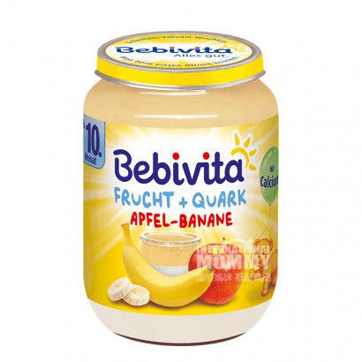 【2件】Bebivita 德國貝唯他香蕉蘋果乳酪混合泥10個月以上 海外本土原版