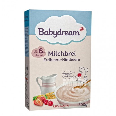 【2件】Babydream 德國Babydream牛奶草莓覆盆子米粉6個月以上 海外本土原版