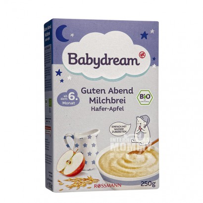 【2件】Babydream 德國Babydream有機蘋果燕麥牛奶晚安米粉6個月以上 海外本土原版