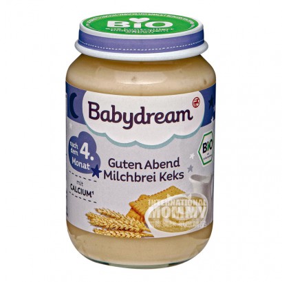 Babydream 德國Babydream有機牛奶布丁餅乾晚安泥4個月以上*6 海外本土原版