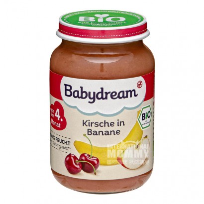 Babydream 德國Babydream有機櫻桃蘋果香蕉泥4個月以上*6 海外本土原版