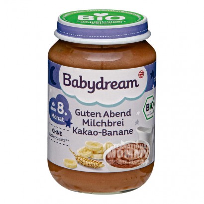 Babydream 德國Babydream有機香蕉麥片可哥泥8個月以上*6 海外本土原版