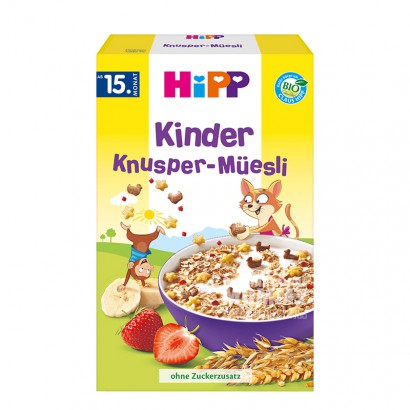 【2件】HiPP 德國喜寶有機草莓香蕉可愛形狀兒童麥片15個月以上 海外本土原版