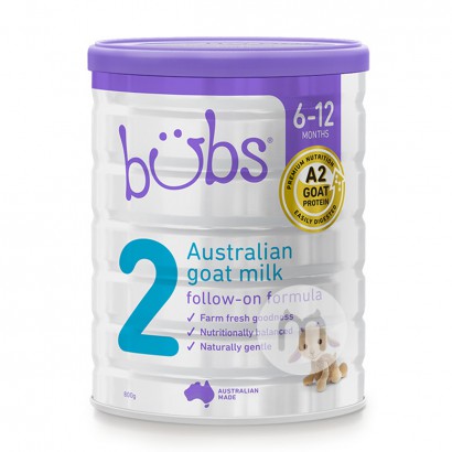 Bubs 澳洲貝兒嬰兒配方羊奶粉2段 （6-12個月）800g*6罐 澳洲本土標準