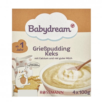 Babydream 德國Babydream粗麵粉布丁餅乾杯12個月以上 海外本土原版