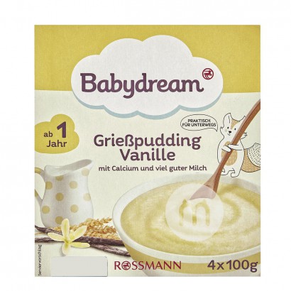 【2件】Babydream 德國Babydream粗麵粉布丁香草杯12個月以上 海外本土原版