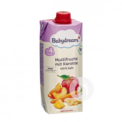 【4件】Babydream 德國Babydream有機多種水果胡蘿蔔汁500ml 海外本土原版