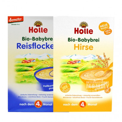 【4件裝】Holle 德國凱莉純有機大米米粉*2+純有機小米米粉*2 4個月以上 海外本土原版