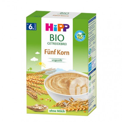 【2件】HiPP 德國喜寶有機五穀米粉6個月以上200g 海外本土原版