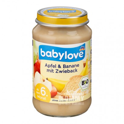 Babylove 德國寶貝愛蘋果香蕉麵包幹泥6個月以上 海外本土原版