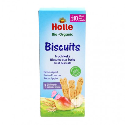 【2件】Holle 德國凱莉有機磨牙餅乾蘋果梨味 海外本土原版