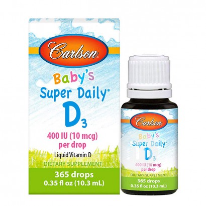 【2件】Carlson 美國康一生嬰兒維生素D3滴劑 海外本土原版