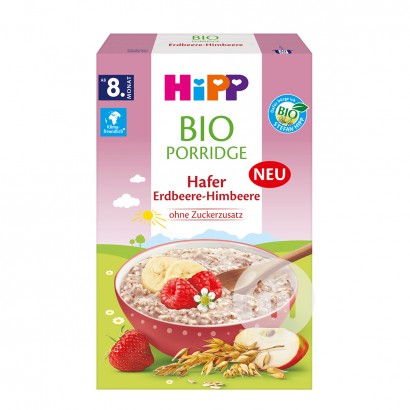 【4件】HiPP 德國喜寶有機草莓覆盆子燕麥片8個月以上 海外本土原版