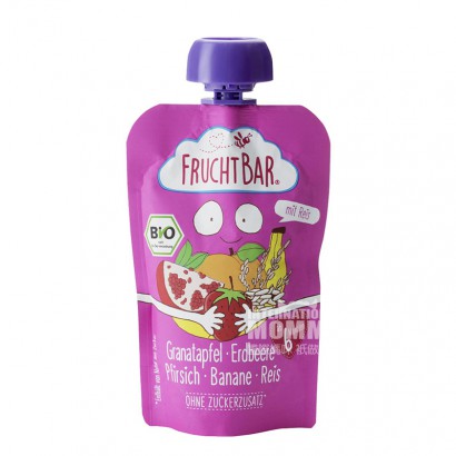 FRUCHTBAR 德國FRUCHTBAR有機水果大米泥吸吸樂6個月以上100g*8 海外本土原版
