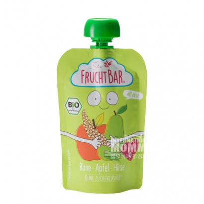 FRUCHTBAR 德國FRUCHTBAR有機水果小米泥吸吸樂6個月以上100g*8 海外本土原版