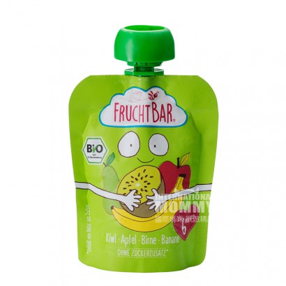 FRUCHTBAR 德國FRUCHTBAR有機香蕉梨獼猴桃蘋果泥吸吸樂6個月以上100g*8 海外本土原版