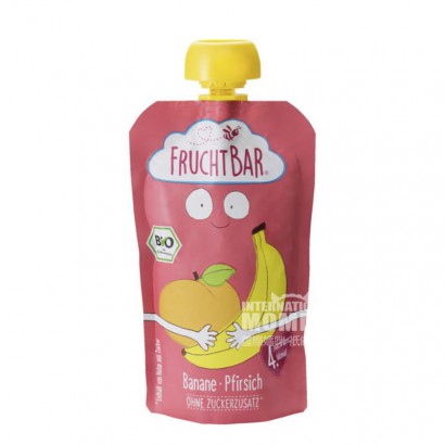 FRUCHTBAR 德國FRUCHTBAR有機桃子香蕉泥吸吸樂4個月以上120g*8 海外本土原版