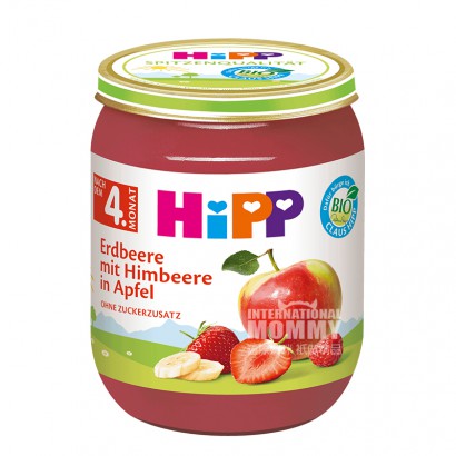 【4件】HiPP 德國喜寶有機草莓覆盆子蘋果泥 海外本土原版
