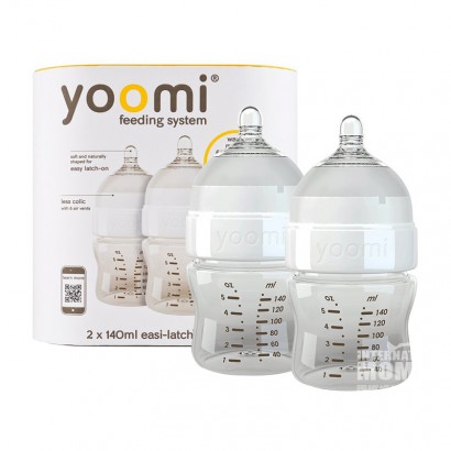 Yoomi 英國Yoomi寶寶防脹氣仿生奶瓶 140ml 2只裝 海外本土原版