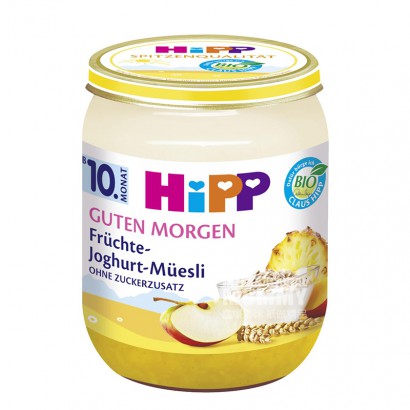 HiPP 德國喜寶有機蘋果鳳梨麥片優酪乳混合泥10個月以上*6 海外本土原版