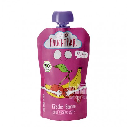 FRUCHTBAR 德國FRUCHTBAR有機櫻桃香蕉泥吸吸樂6個月以上120g*8 海外本土原版