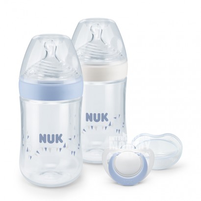 NUK 德國NUK超寬口PP奶瓶安撫奶嘴3件套裝 0-18個月 海外本土原版