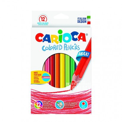 CARIOCA 義大利CARIOCA兒童六角形彩色鉛筆12色 海外本土原版
