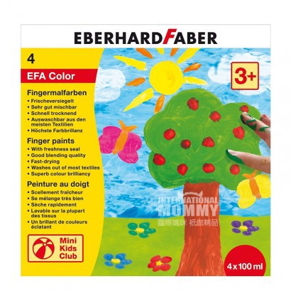 EBERHARD FABER 德國EBERHARD FABER 4色兒童手指塗料套盒 海外本土原版
