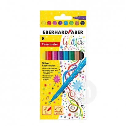 EBERHARD FABER 德國EBERHARD FABER兒童閃光水彩筆8只裝 海外本土原版