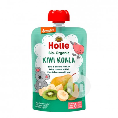 Holle 德國凱莉有機香蕉梨獼猴桃果泥吸吸樂100g*6 海外本土原版