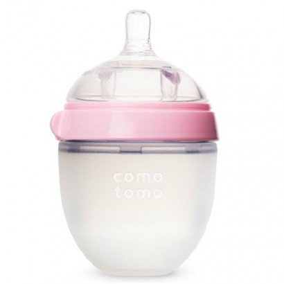 Comotomo 美國可麼多麼醫用矽膠奶瓶 粉色獨立裝 150ml 0-3個月 海外本土原版