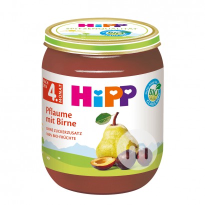 【2件】HiPP 德國喜寶有機西梅香梨水果泥 海外本土原版