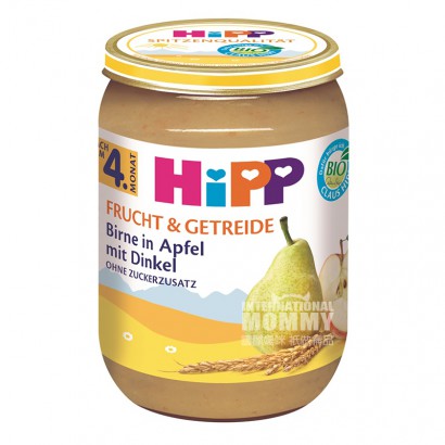 【2件】HiPP 德國喜寶有機梨蘋果穀物混合泥4個月以上 海外本土原版
