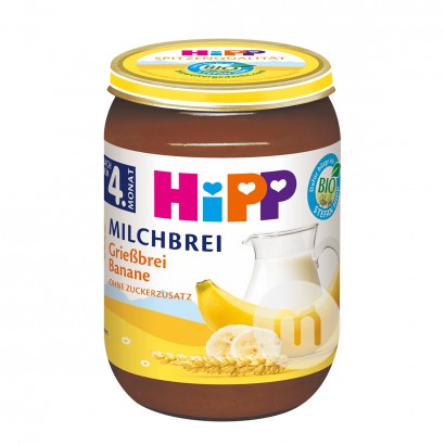 HiPP 德國喜寶有機香蕉牛奶粗麵粉混合泥4個月以上*6 海外本土原版