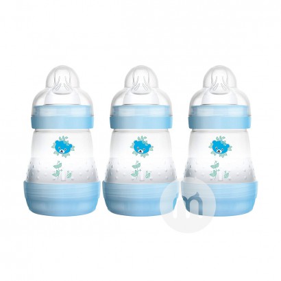MAM 奧地利MAM防脹氣寬口塑膠奶瓶160ml三支裝 海外本土原版
