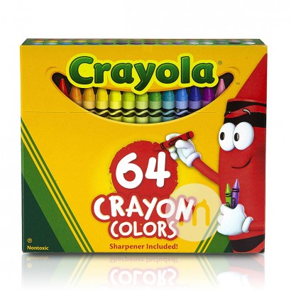 Crayola 美國繪兒樂兒童彩色蠟筆套裝64色 海外本土原版