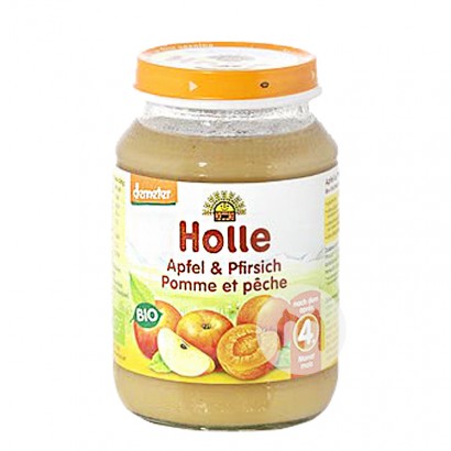 【2件】Holle 德國凱莉有機蘋果桃子泥4個月以上 海外本土原版