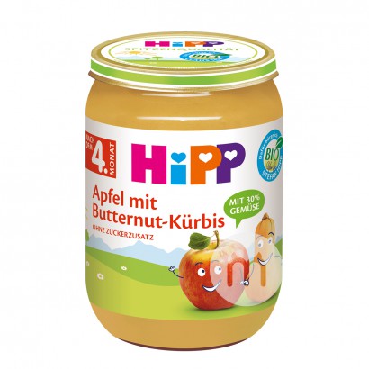 【2件】HiPP 德國喜寶有機蘋果胡桃南瓜泥4個月以上 海外本土原版