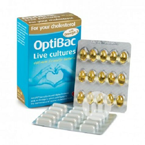 OptiBac probiotics 英國Optibac probiotics降低膽固醇益生菌60粒 海外本土原版