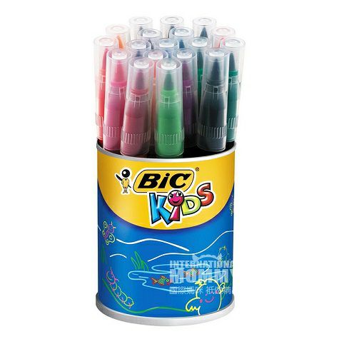 BIC KIDS 法國比克兒童無毒無味寶寶塗鴉18色水彩筆 海外本土原版