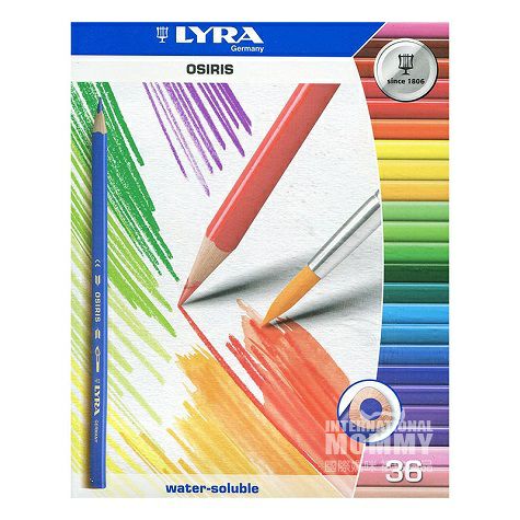 LYRA 德國藝雅兒童水溶性彩色鉛筆36支裝 海外本土原版
