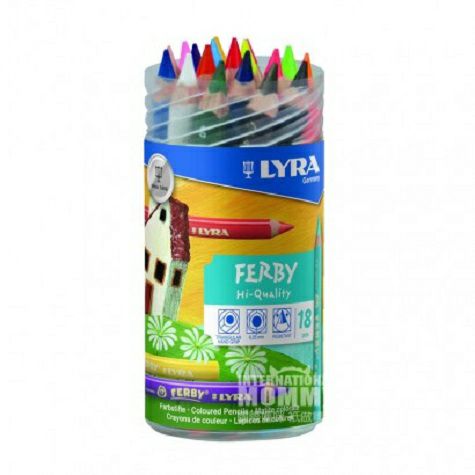 LYRA 德國藝雅兒童鐵桶水溶性彩色鉛筆18支裝 海外本土原版