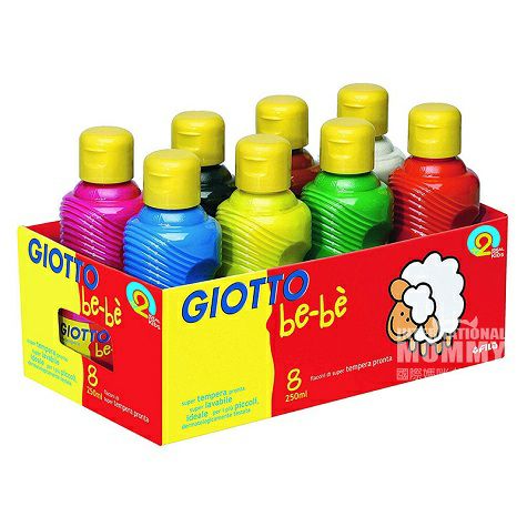 GIOTTO 義大利GIOTTO可水洗幼兒專用顏料8只裝 海外本土原版