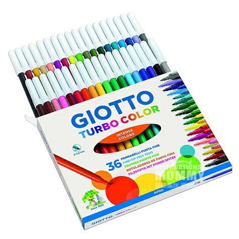 GIOTTO 義大利GIOTTO無毒可水洗水彩筆36支裝 海外本土原版