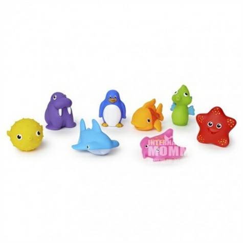 Munchkin 美國麥肯齊海洋動物洗澡噴水玩具8只裝 海外本土原版